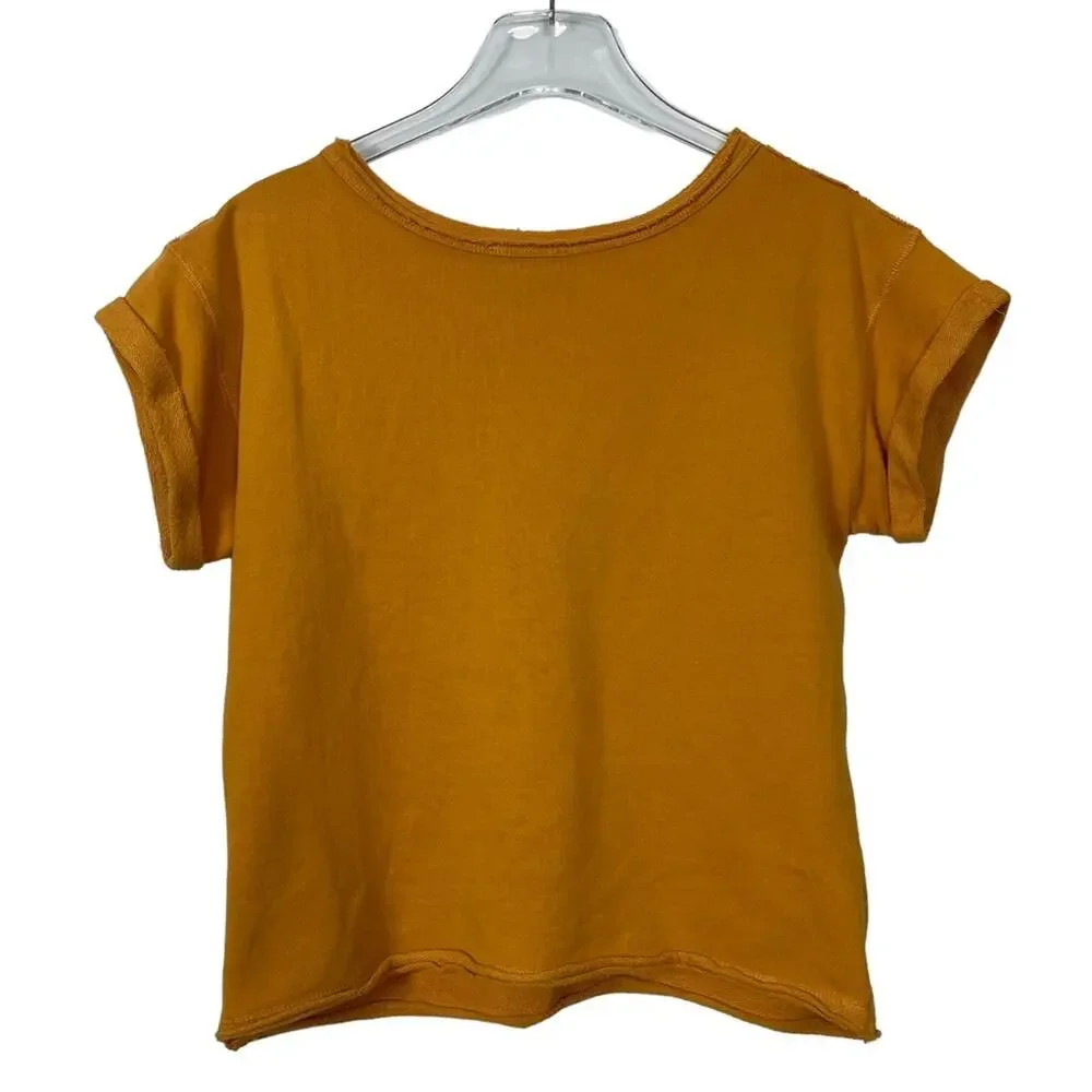 Anthropologie Chloe Oliver Valencia Top Embroidered Fringe Yellow Size Medium - Picture 6 of 9
